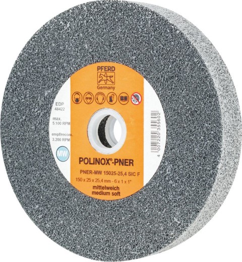 PFERD POLINOX RING WHEEL UNITIZED DISC PNER-MW 15025-25.4 C FINE